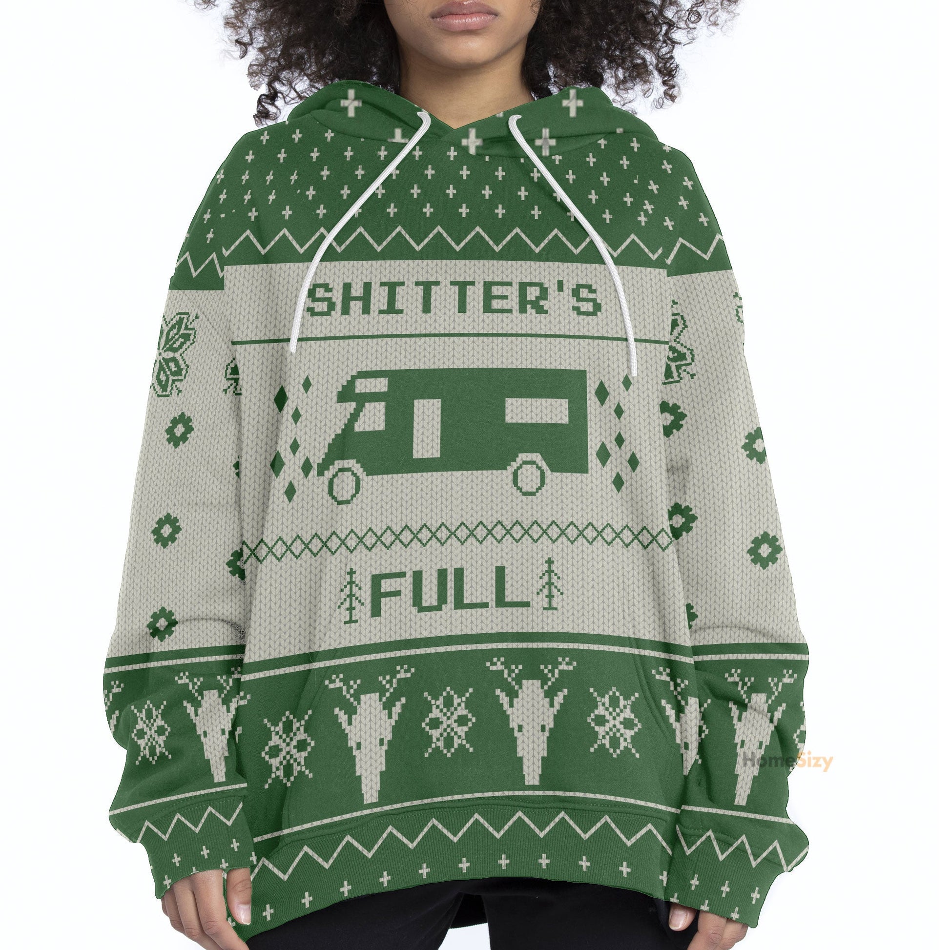 Shitters Full Ugly Sweater Best Gift For Christmas Xmas Green Hoodie QT211329Hg