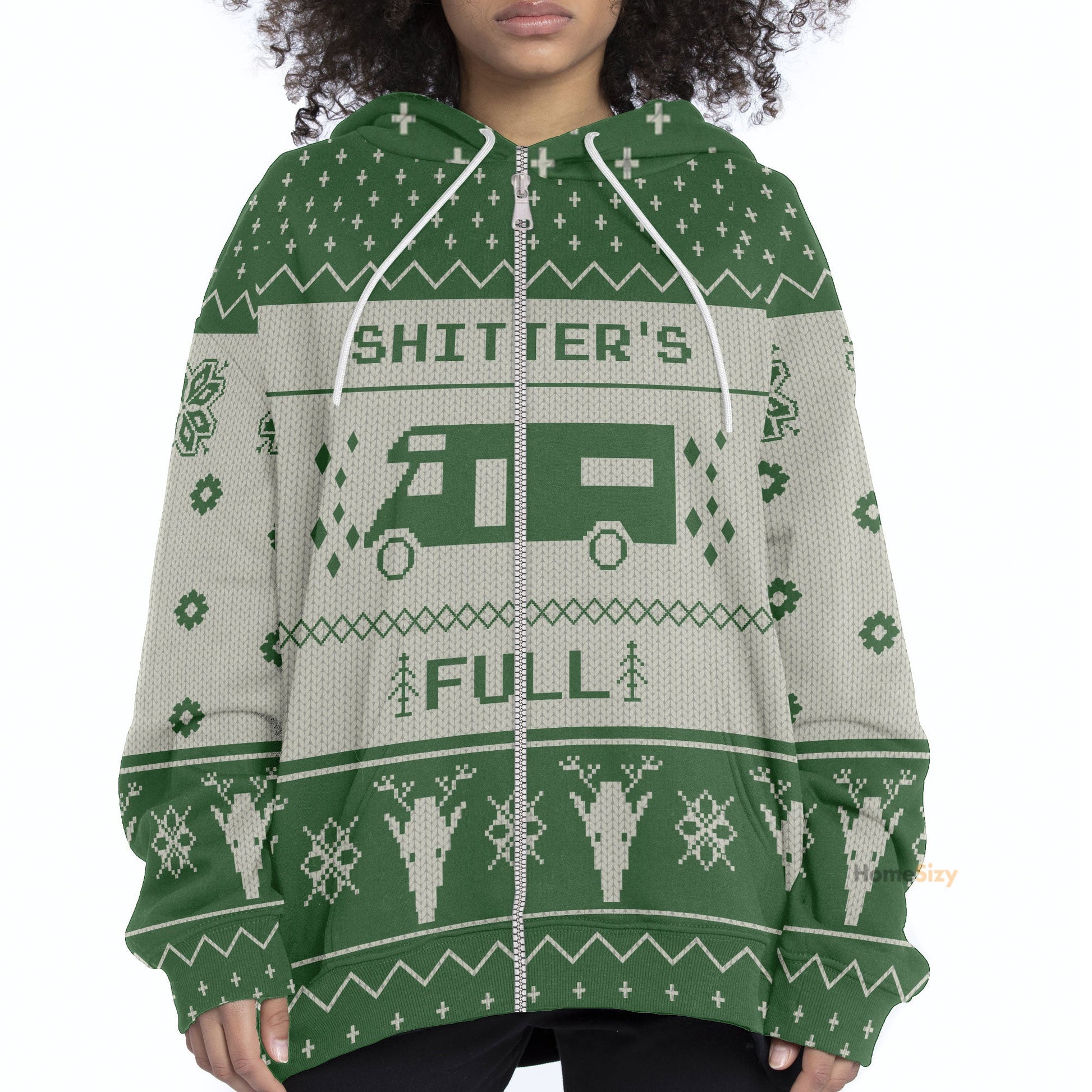 Shitters Full Ugly Sweater Best Gift For Christmas Xmas Green Hoodie QT211329Hg
