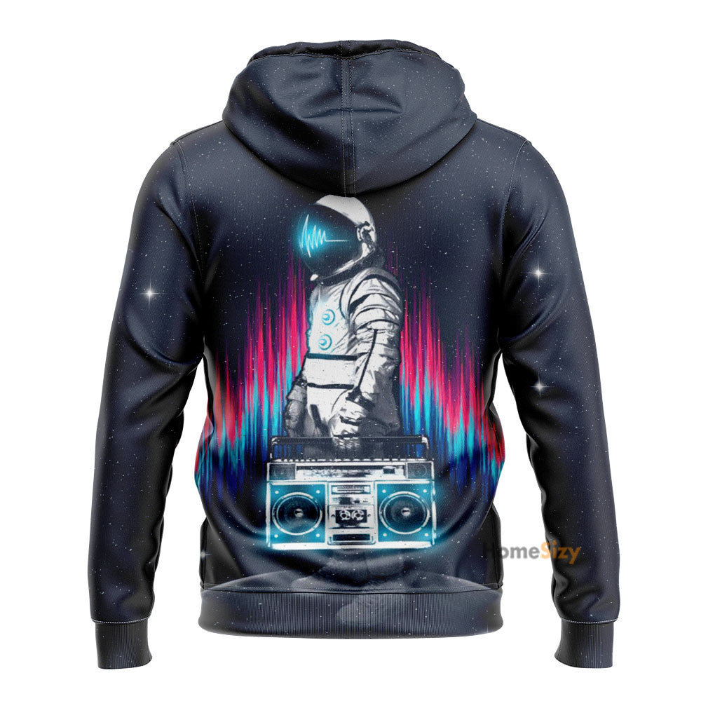 Astronaut with boombox in the space Tshirt Hoodie Sweatshirt QT211750Hf