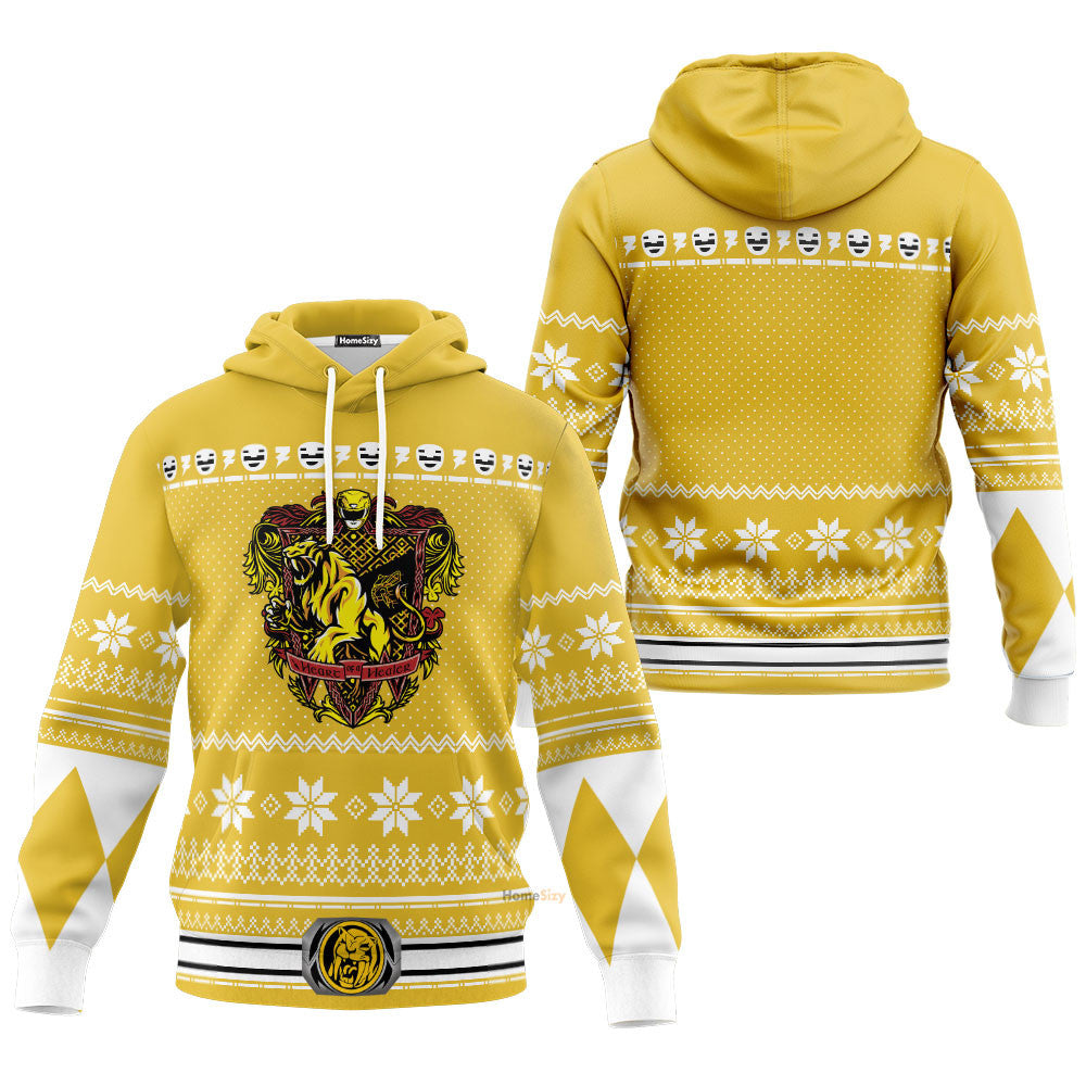 Yellow Power Ranger Pattern Christmas - Hoodie QT309289