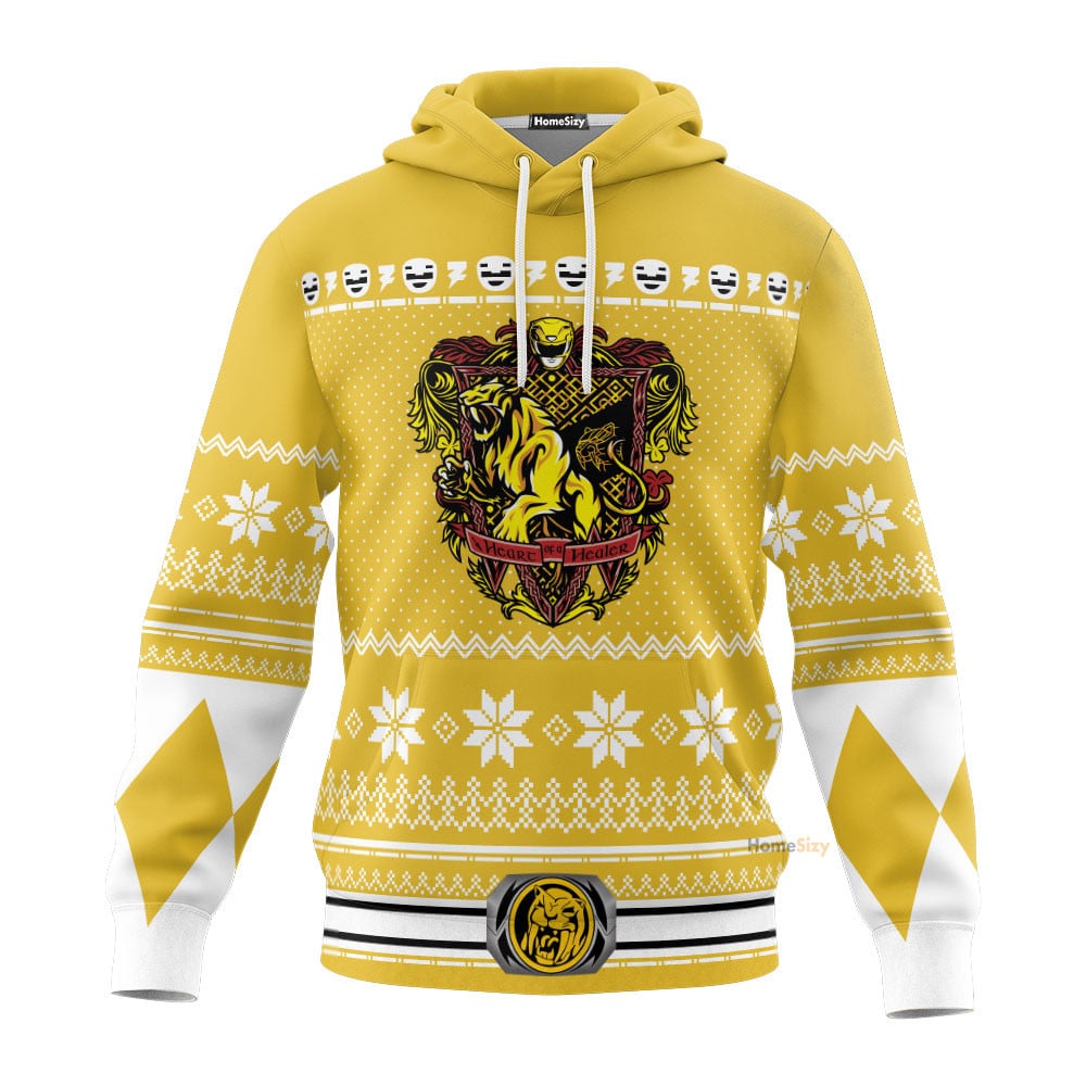 Yellow Power Ranger Pattern Christmas - Hoodie QT309289