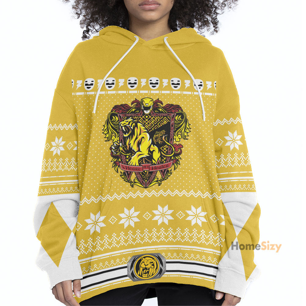 Yellow Power Ranger Pattern Christmas - Hoodie QT309289