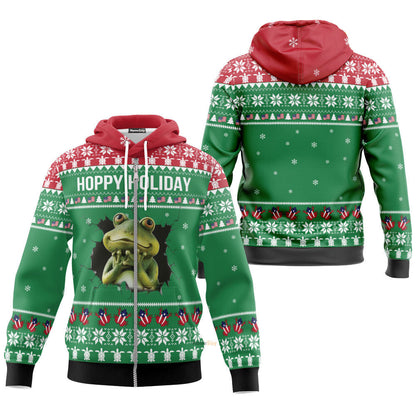 Frog Hoppy Holiday - Christmas Gift For Adults - Hoodie QT309530