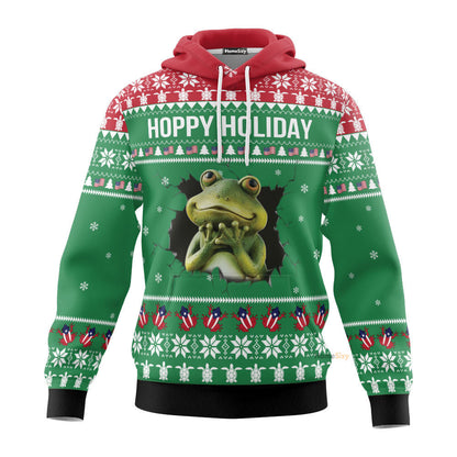 Frog Hoppy Holiday - Christmas Gift For Adults - Hoodie QT309530