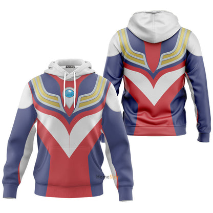 Power Rangers Ultraman Tiga - Cosplay Costume Hoodie QT309845