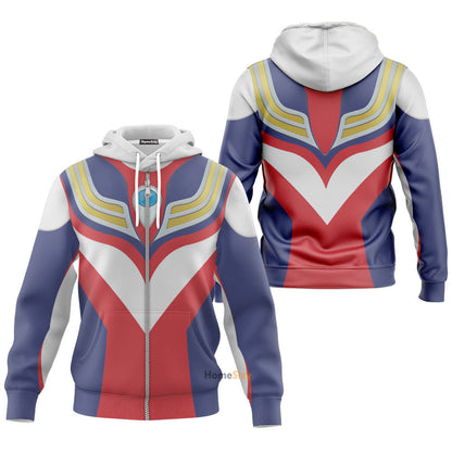 Power Rangers Ultraman Tiga - Cosplay Costume Hoodie QT309845