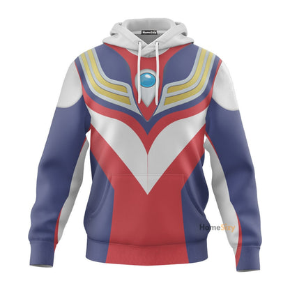Power Rangers Ultraman Tiga - Cosplay Costume Hoodie QT309845