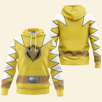 Dino Thunder Yellow Power Rangers Cosplay Costume - Hoodie