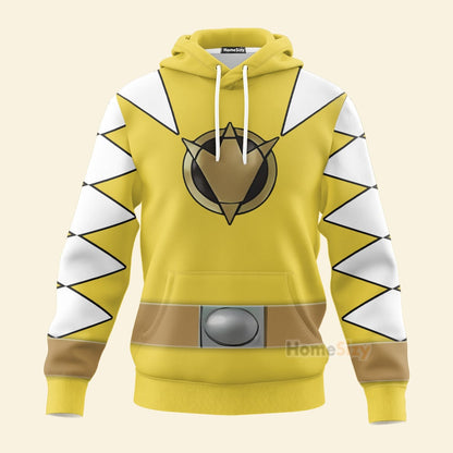 Dino Thunder Yellow Power Rangers Cosplay Costume - Hoodie