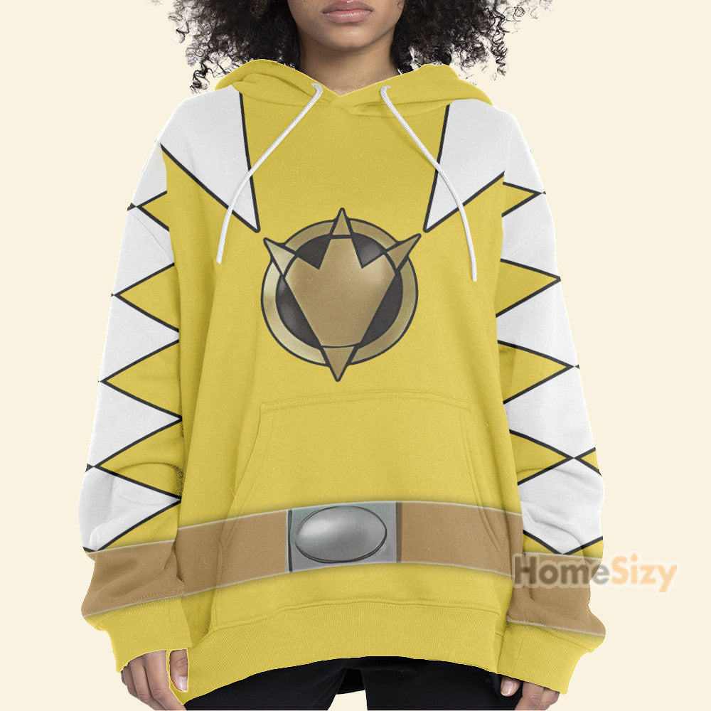 Dino Thunder Yellow Power Rangers Cosplay Costume - Hoodie