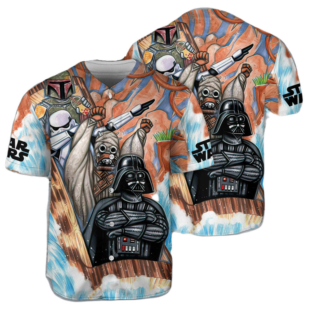 Star Wars Baseball Jersey Splash Mountain Star Wars Jersey Shirt Colorful Unisex Adult New Release