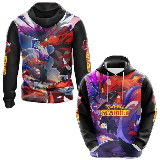 Pokemon Hoodie Pokemon Scarlet Violet Video Game Graphic T-Shirt Colorful Unisex - Trendy Gift For Men & Women