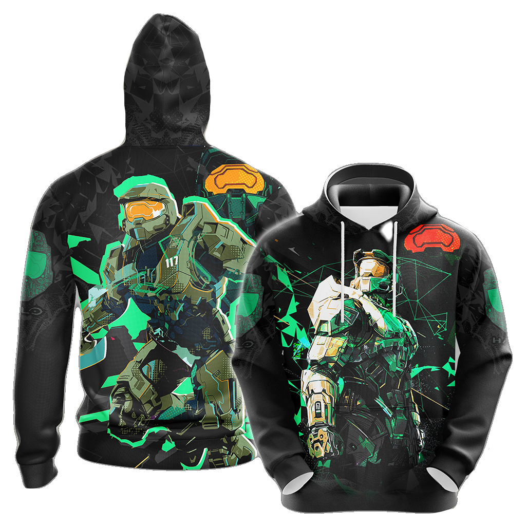 Halo Hoodie Halo Infinite Masterchief Graphic T-Shirt Black Unisex - Trendy Gift For Men & Women