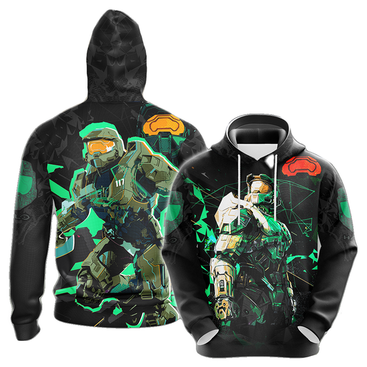 Halo Hoodie Halo Infinite Masterchief Graphic T-Shirt Black Unisex - Trendy Gift For Men & Women