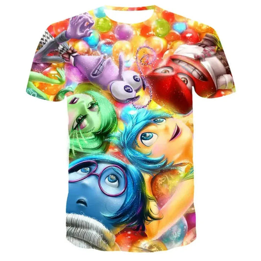 Inside Out T-Shirt Original Emotions Lying On Floor T-Shirt Colorful Unisex - Trendy Gift For Men & Women