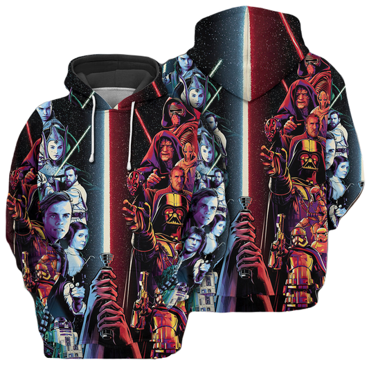 Starwars Hoodie May The Force Be With You Characters Hoodie Colorful Unisex