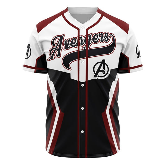 Marvel Jersey Marvel Avengers Suit Costume White Black Red Jersey Shirt Baseball Avengers Baseball for Men