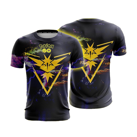 Pokemon T-Shirt Zapdos Team Instinct Pokemon Go T-Shirt Black Unisex - Trendy Gift For Men & Women