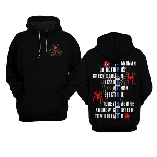 Spiderman Hoodie Marvel Spider Man No Way Home Characters Hoodie Black Unisex - Cozy Hoodie For Cold Weather