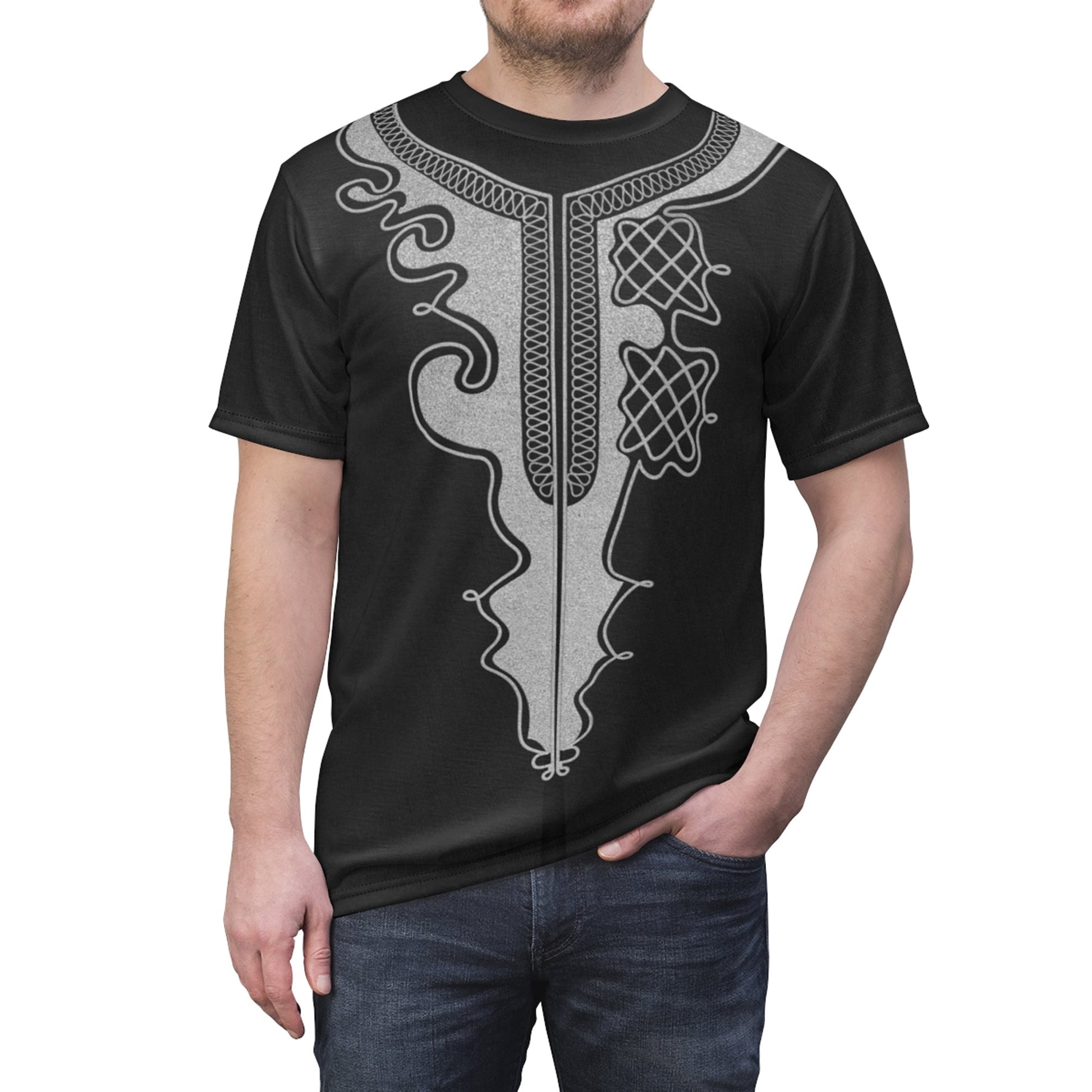 King T'Challa Black Panther Costume T-shirt For Men