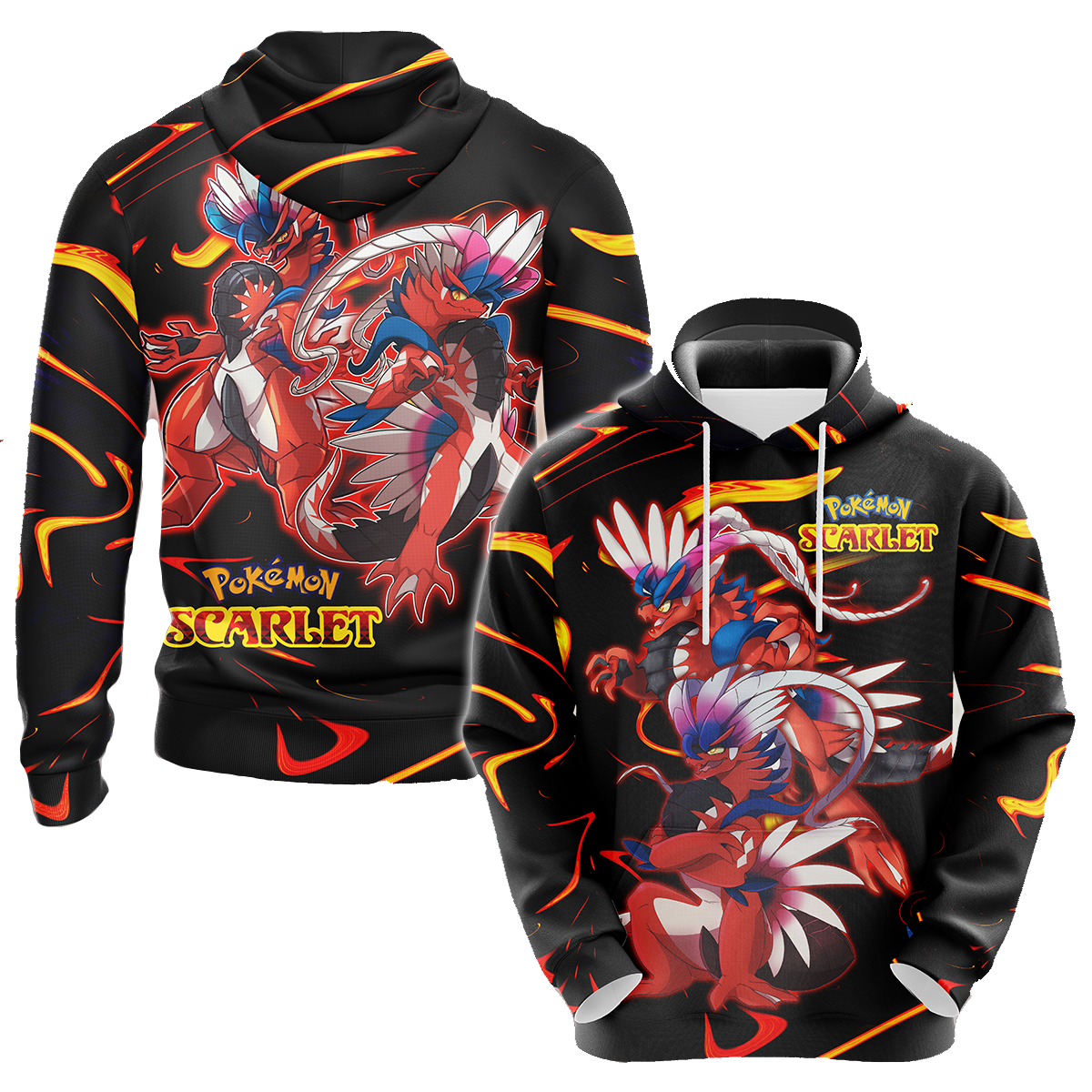 Pokemon Hoodie Pokemon Scarlet Video Game T-Shirt Black Unisex - Trendy Gift For Men & Women