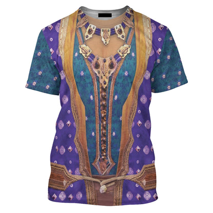 Disney T-Shirt Genie Human Aladdin Costume T-Shirt Colorful Unisex Adults New Release - Trendy Gift For Men & Women
