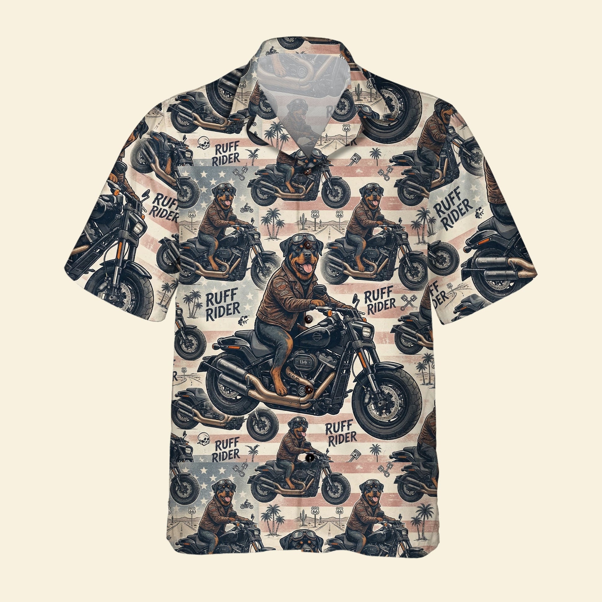 Biker Dog Hawaiian Shirt - Custom Photo Gifts 02QHQN200326