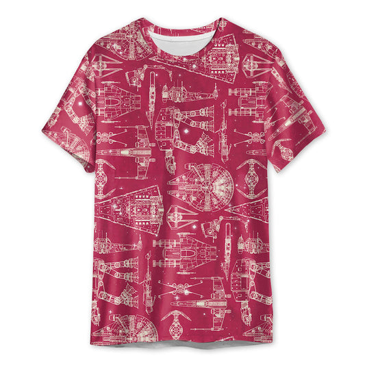 Stwa Pink Space Ship - 3D T-shirt For Fans