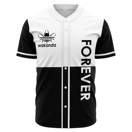 Marvel Jersey Marvel Hero Black Panther Wakanda Forever Black White Jersey Shirt Panther Baseball Baseball