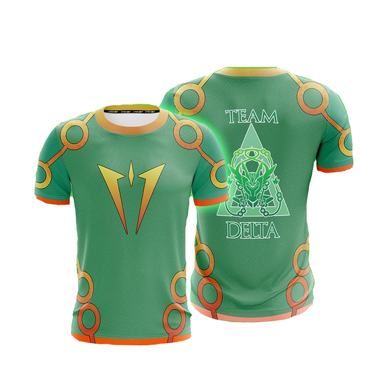 Pokemon T-Shirt Rayquaza Team Delta Pokemon Go T-Shirt Green Unisex - Trendy Gift For Men & Women
