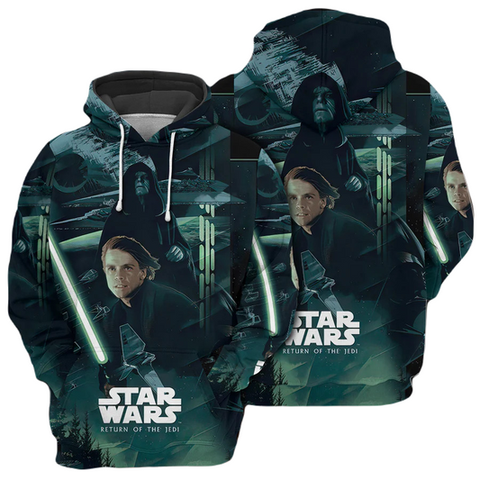 Starwars Hoodie Anakin Skywalker Return Of The Jedi Hoodie Green Unisex