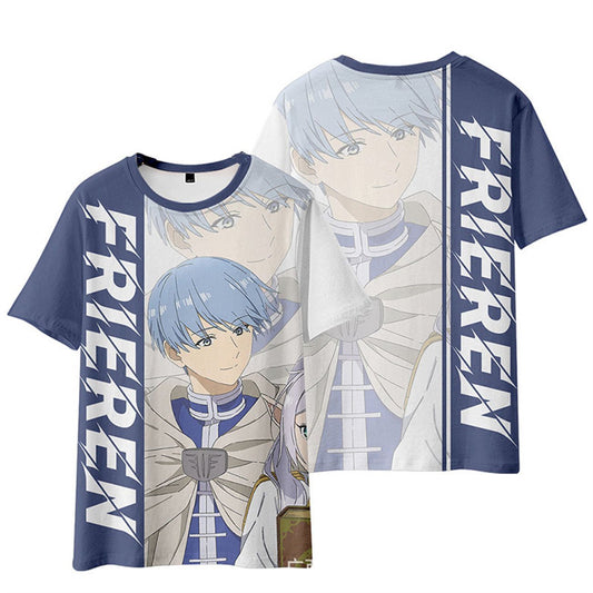 Frieren Beyond Journey’S End T-Shirt Himmel The Hero Graphic T-Shirt Blue Unisex - Trendy Gift For Men & Women