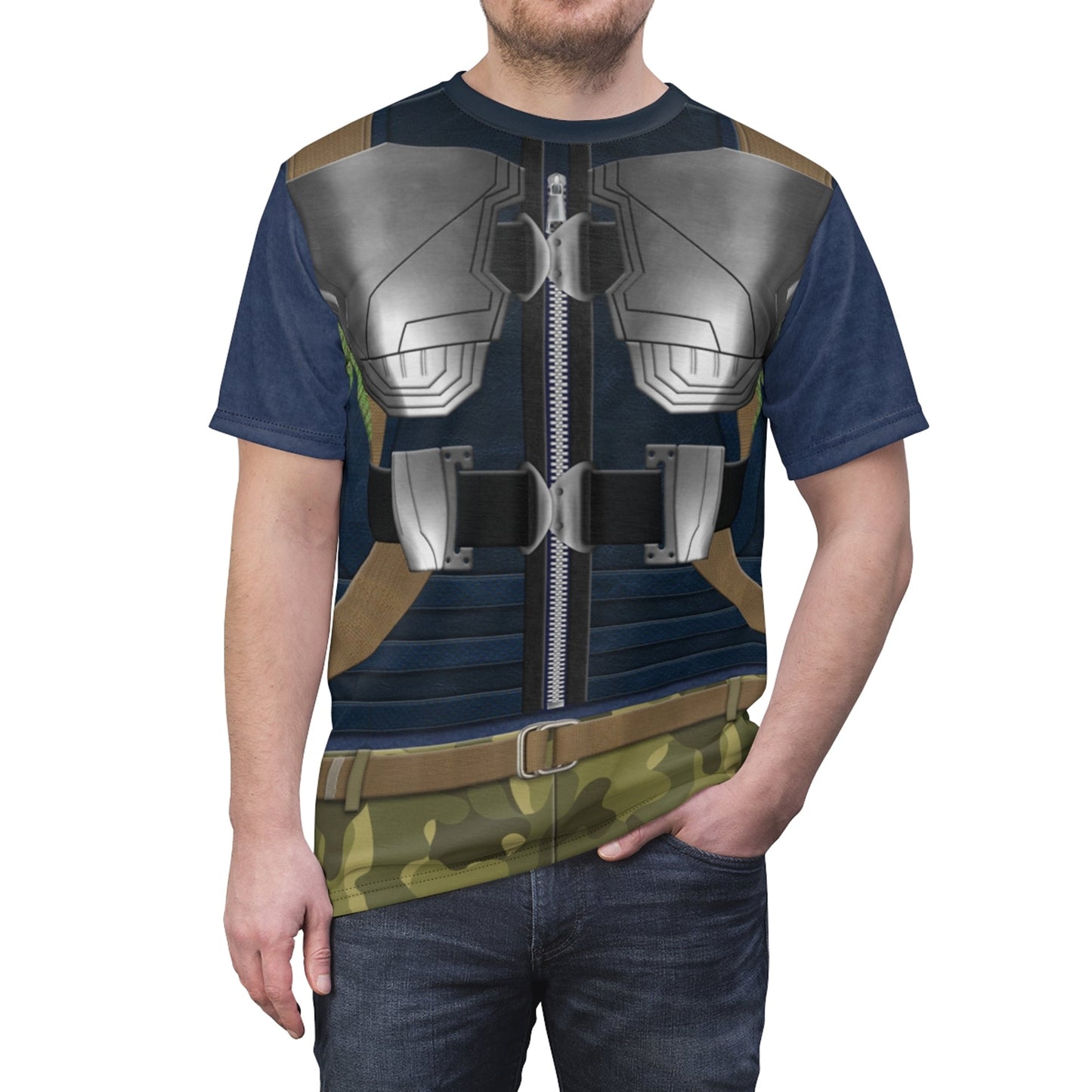 Erik Killmonger Vest And Armor Black Panther Costume T-shirt For Men