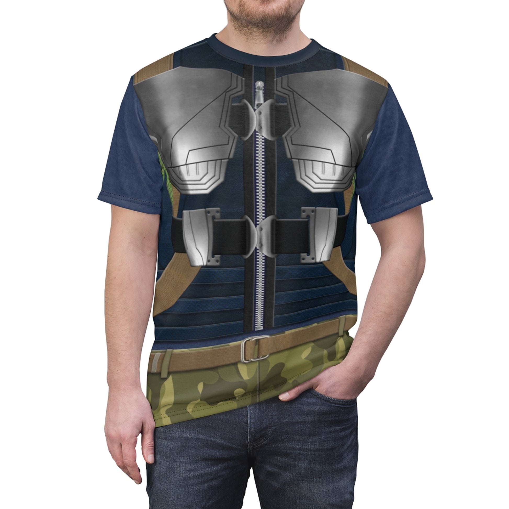 Erik Killmonger Vest And Armor Black Panther Costume T-shirt For Men