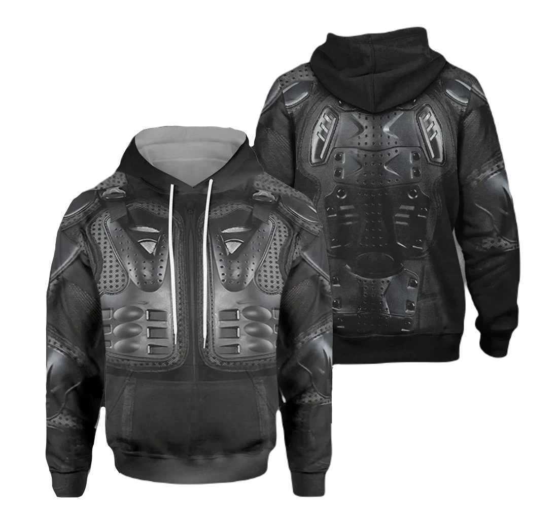 Motorcycle Hoodie Motorcycle Rider'S Futuristic Gear Hoodie Gray Unisex - Cozy Hoodie For Cold Weather