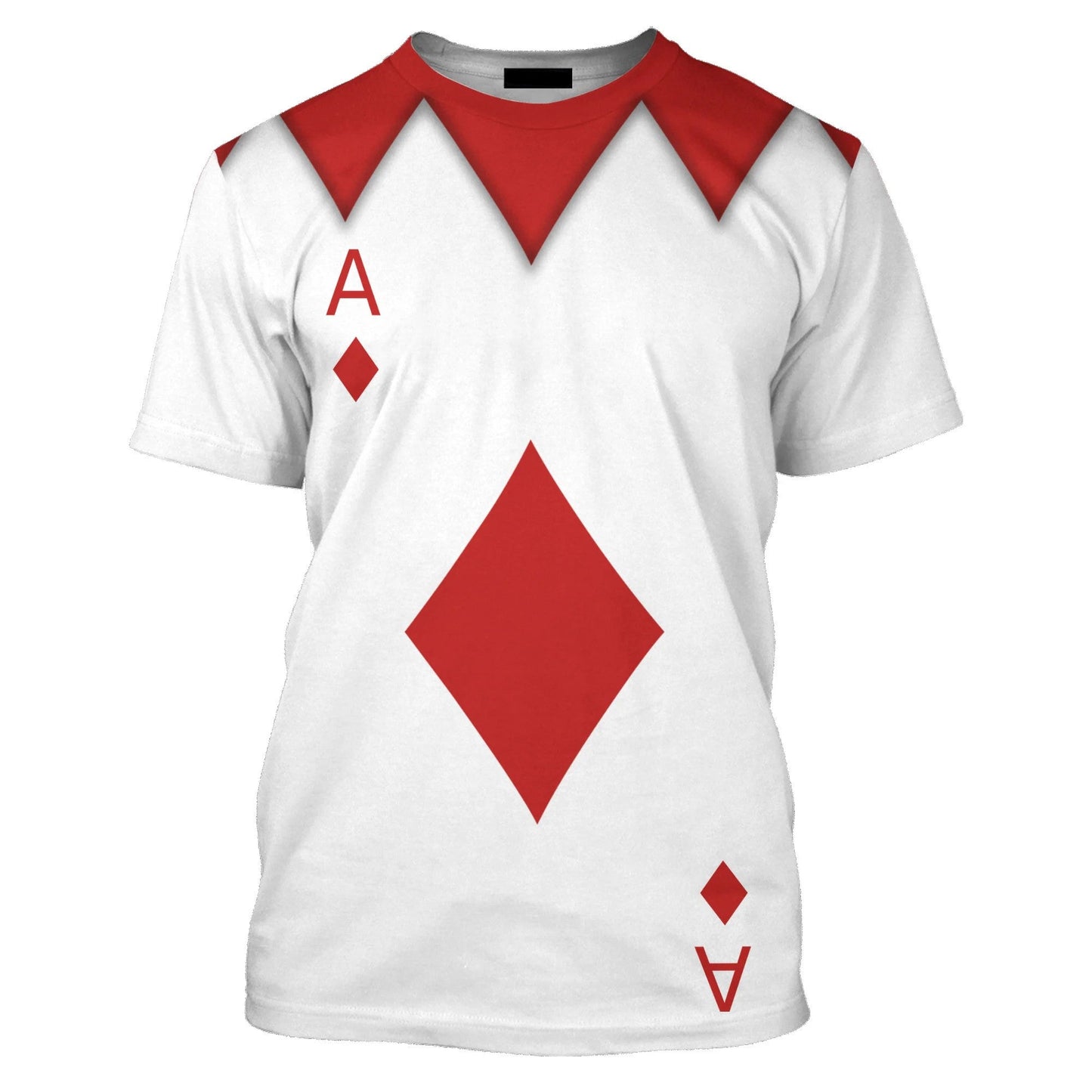 Disney T-Shirt Red Ace Diamond Alice In Wonderland Costume T-Shirt White Red Unisex Adults New Release - Trendy Gift For Men & Women
