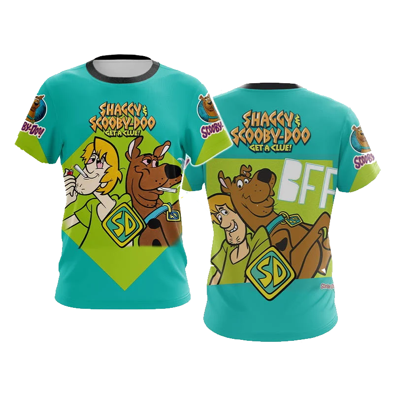 Scooby Doo T-Shirt Shaggy And Scooby Doo Get A Clue T-Shirt Green Blue Unisex - Trendy Gift For Men & Women