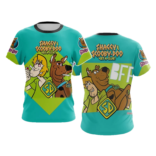 Scooby Doo T-Shirt Shaggy And Scooby Doo Get A Clue T-Shirt Green Blue Unisex - Trendy Gift For Men & Women