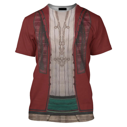 Disney T-Shirt Aladdin Live Action Costume T-Shirt Red Unisex Adults New Release - Trendy Gift For Men & Women