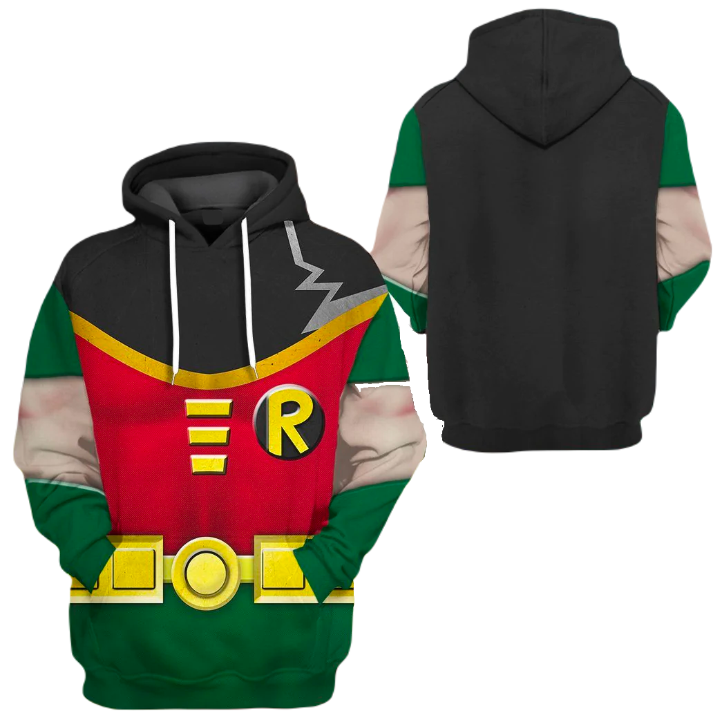 Teen Titan Hoodie Teen Titan Robin Cosplay Costume T-Shirt Colorful Unisex Adults New Release - Trendy Gift For Men & Women