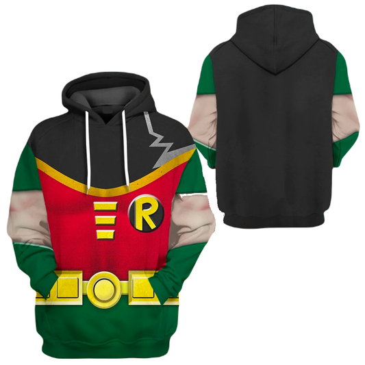 Teen Titan Hoodie Teen Titan Robin Cosplay Costume T-Shirt Colorful Unisex Adults New Release - Trendy Gift For Men & Women