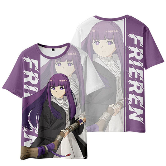 Frieren Beyond Journey’S End T-Shirt Fern Apprentige Mage Graphic T-Shirt Purple Unisex - Trendy Gift For Men & Women