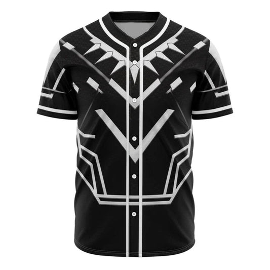 Marvel Jersey Marvel Hero Black Panther Armor Suit Costume Graphic Black White Jersey Shirt Panther Baseball Baseball