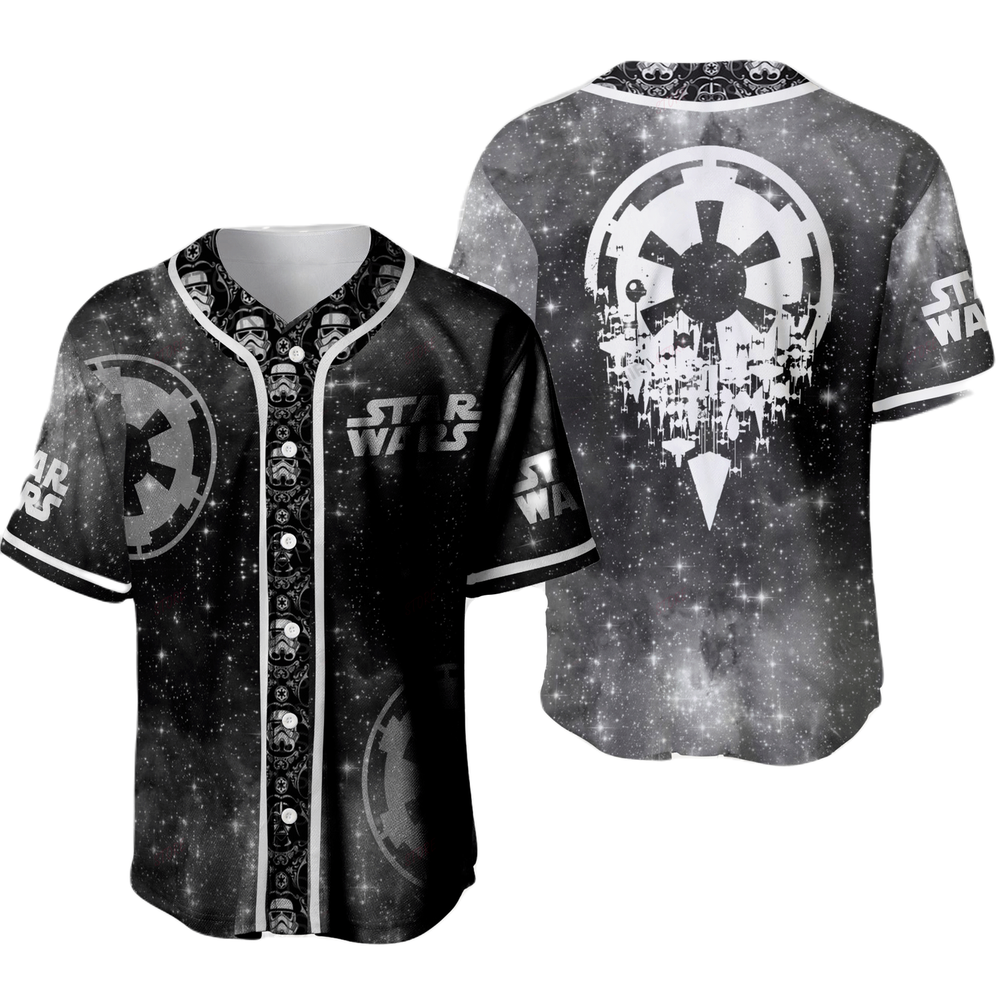 Star Wars Baseball Jersey Galactic Empire Logo Star Wars Jersey Shirt Black White Unisex Adult New Release