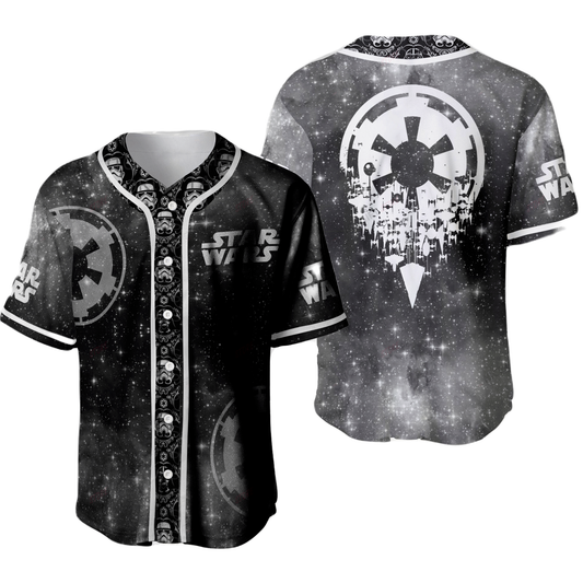 Star Wars Baseball Jersey Galactic Empire Logo Star Wars Jersey Shirt Black White Unisex Adult New Release