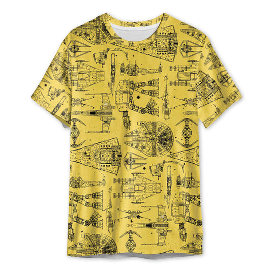 Stwa Yellow Space Ship - 3D T-shirt