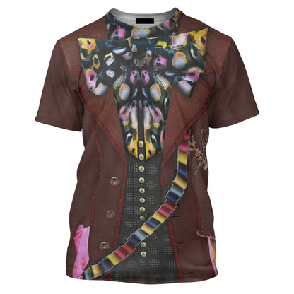 Disney T-Shirt Mad Hatter Live Action Alice In Wonderland Costume T-Shirt Brown Unisex Adults New Release - Trendy Gift For Men & Women