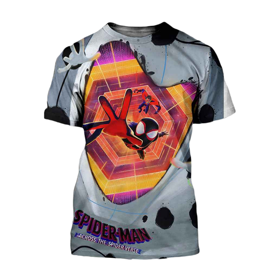 Spiderman T-Shirt Marvel The Spot Vs Miles Morales T-Shirt Colorful Unisex - Trendy Gift For Men & Women