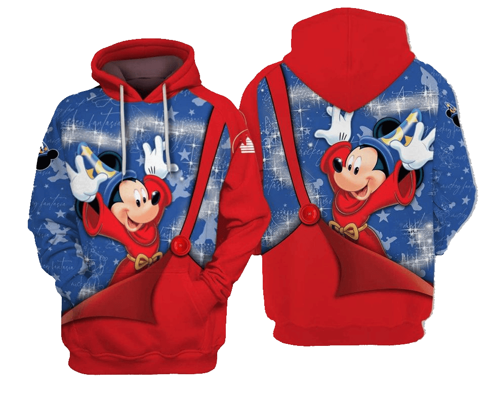 Disney MK Hoodie Fantasia MK Magical Hoodie Blue Red Unisex