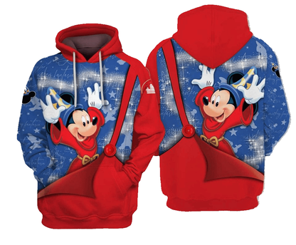 Disney MK Hoodie Fantasia MK Magical Hoodie Blue Red Unisex